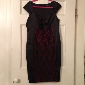 Vintage style sexy black & red dress